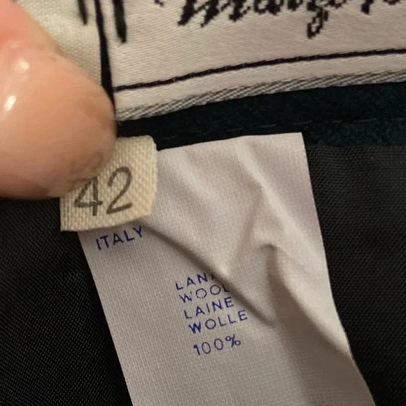 Vintage Pandolfi Green Wool Skirt, EU Size 42 - Picture 14 of 16